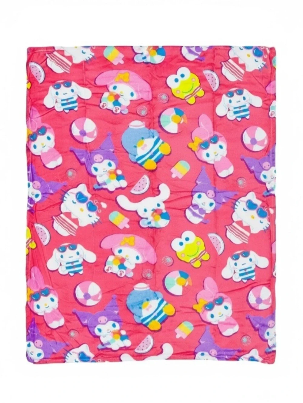 Sanrio Hello Kitty and Friends Summertime Swim 40x50 Silk Touch Throw Blanket